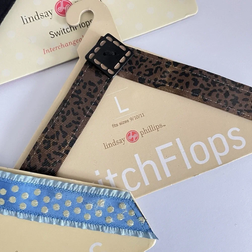 Lindsay Phillips SWITCHFLOPS bundle 6 pair NWT blue red snakeskin